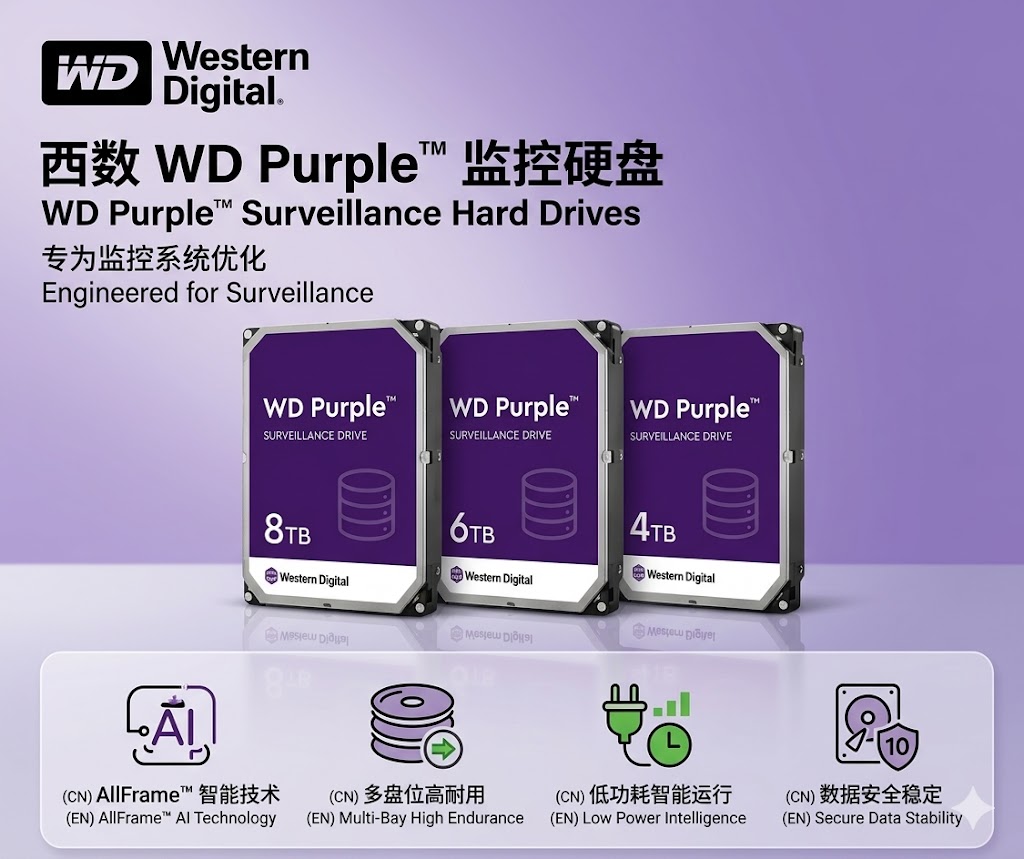 西数WD Purple监控硬盘WD Red NAS硬盘WD Gold企业级硬盘山东总代理